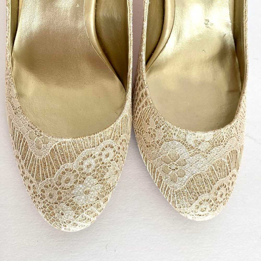 [Sofia Collection] Gold Lace Pumps - image 6