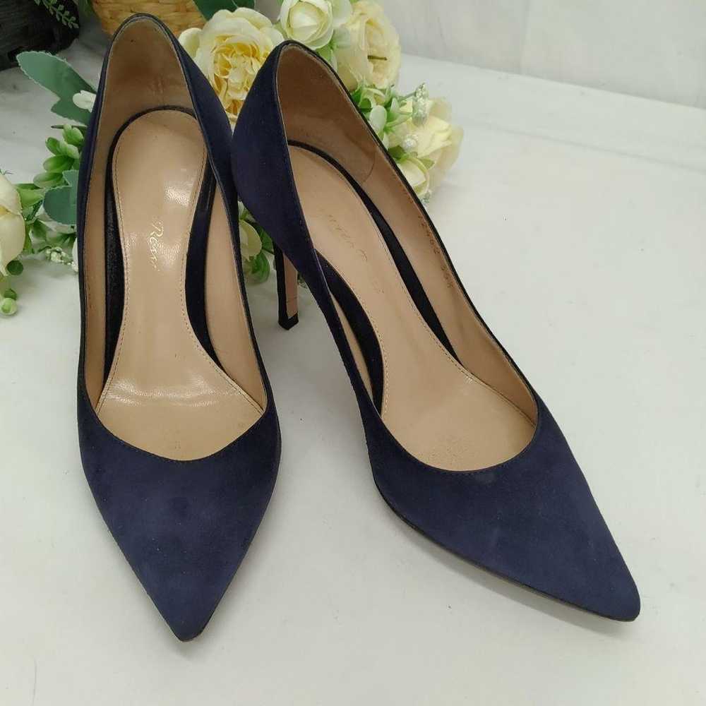 【2020】Gianvito Rossi Navy Suede Pumps Size 35.5 - image 1