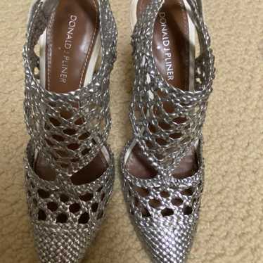 donald j pliner silver heels