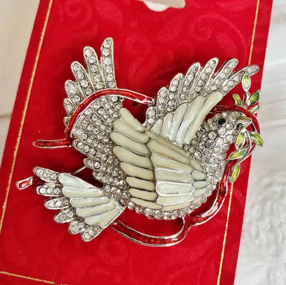 Rhinestone Sparkling Dove Perfect for Hanukkah or… - image 4