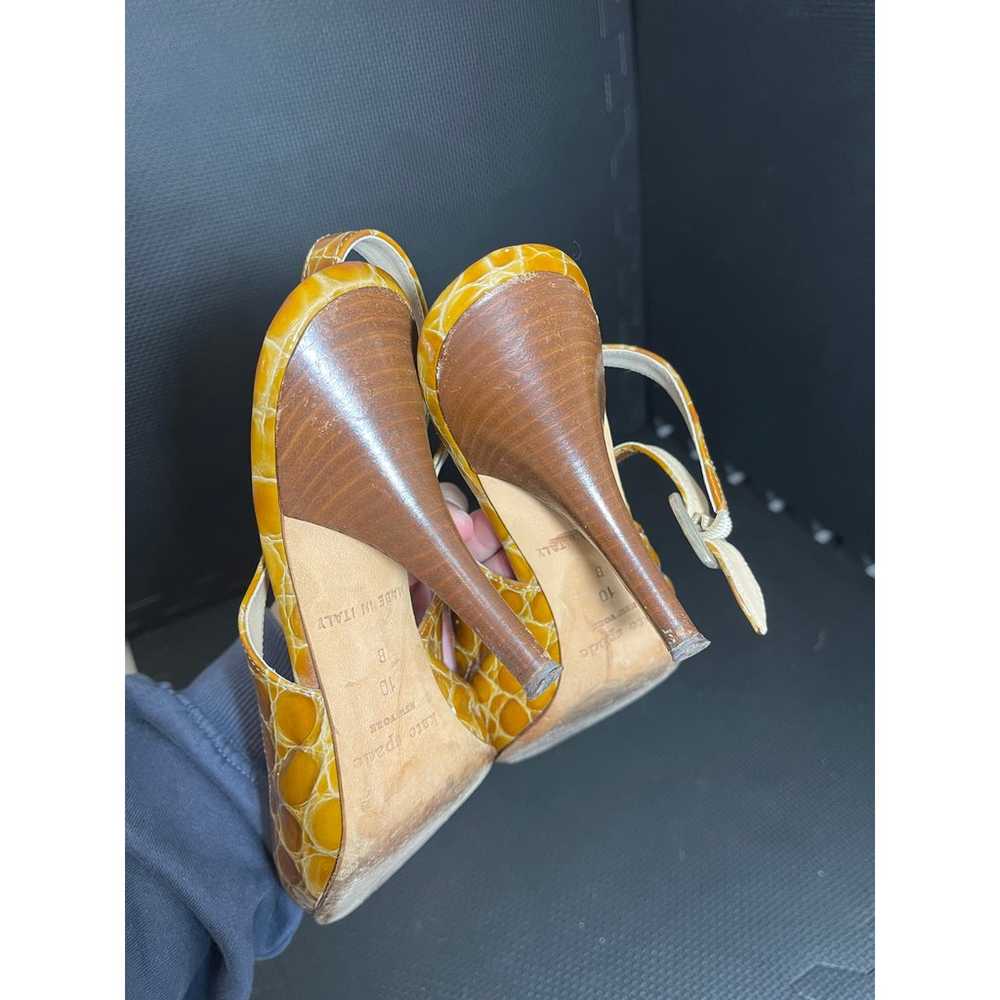 Kate Spade Snake Croc Print Slingback Leather Hee… - image 10