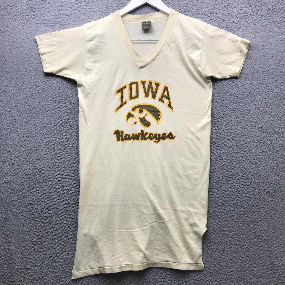 Vintage 70s University of Iowa Hawkeyes Pajama Ni… - image 1