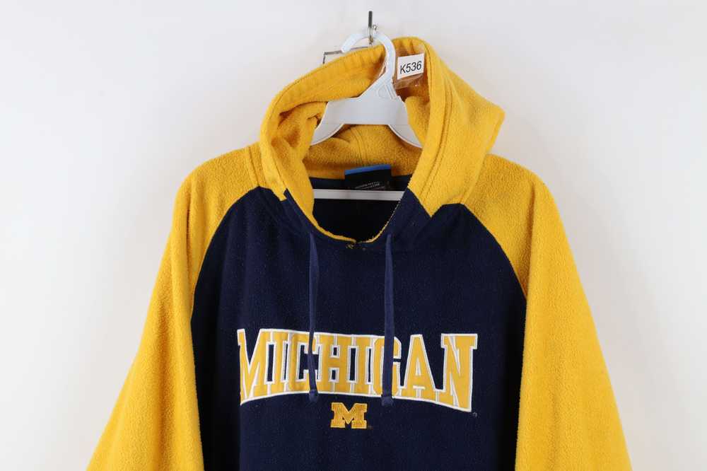 Vintage Vintage University of Michigan Fleece Hoo… - image 2