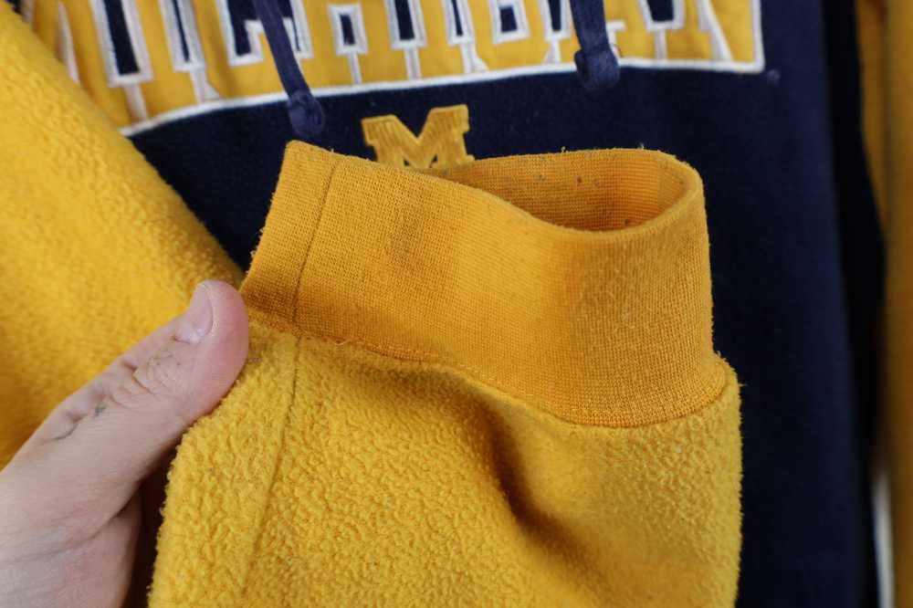 Vintage Vintage University of Michigan Fleece Hoo… - image 7