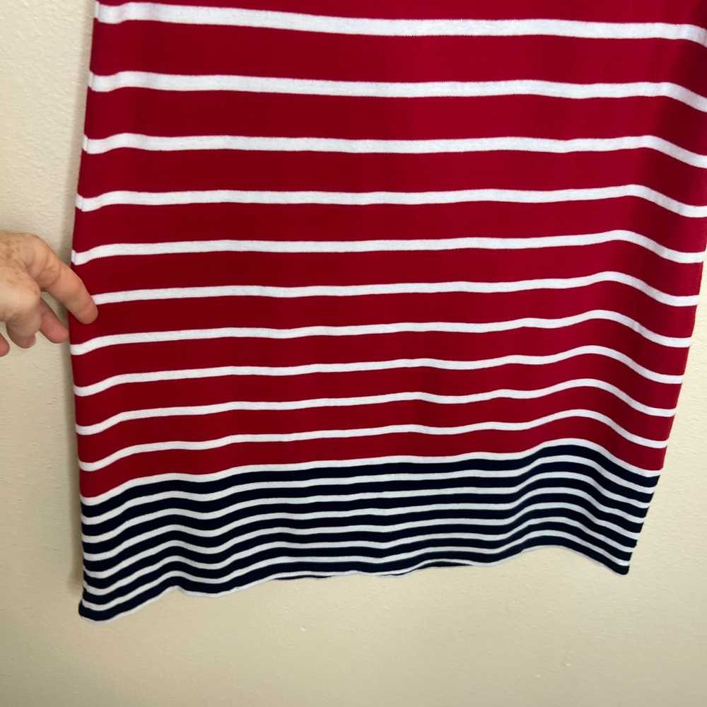 Talbots 100% Cotton Red White and Blue Stripe Sle… - image 3