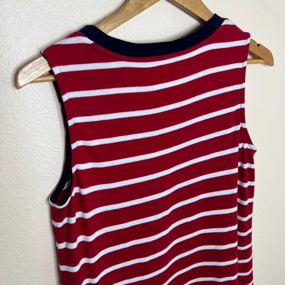 Talbots 100% Cotton Red White and Blue Stripe Sle… - image 5