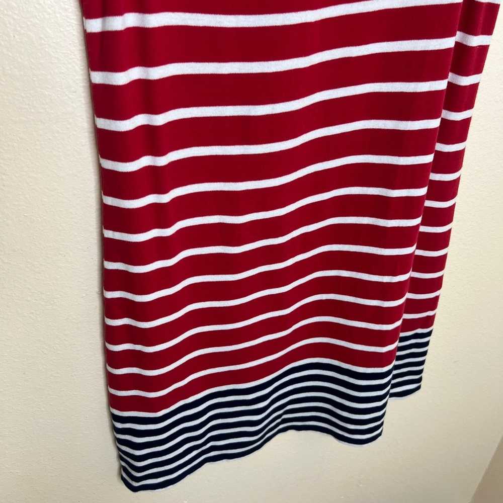 Talbots 100% Cotton Red White and Blue Stripe Sle… - image 6