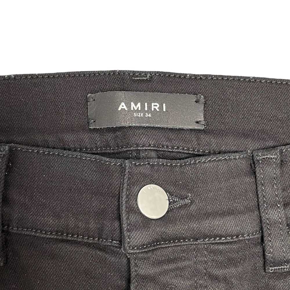 Amiri Amiri Leather Patch Thrasher Jeans Overdyed… - image 4