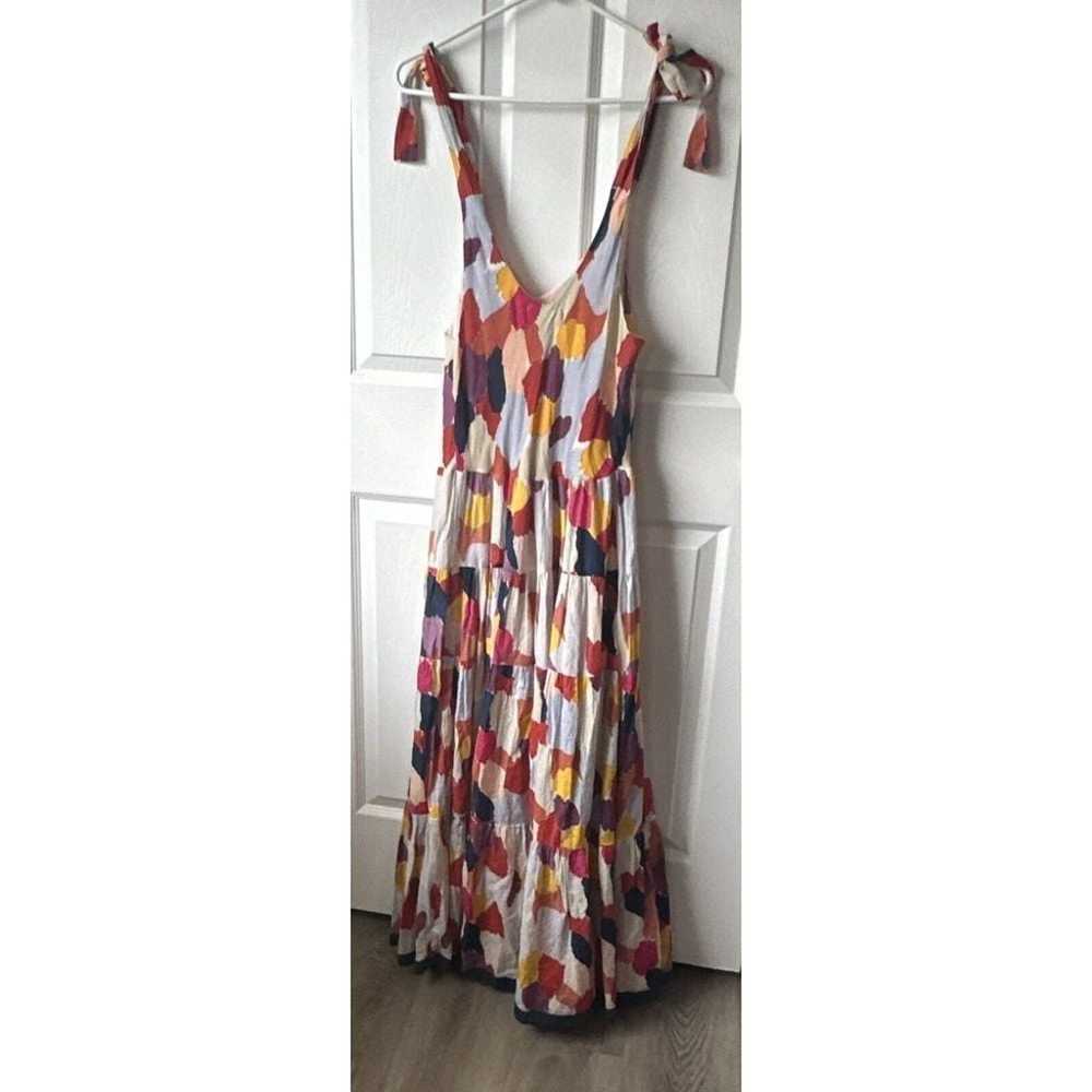 THML Mabli Multicolored Tiered Maxi Dress Size Me… - image 2