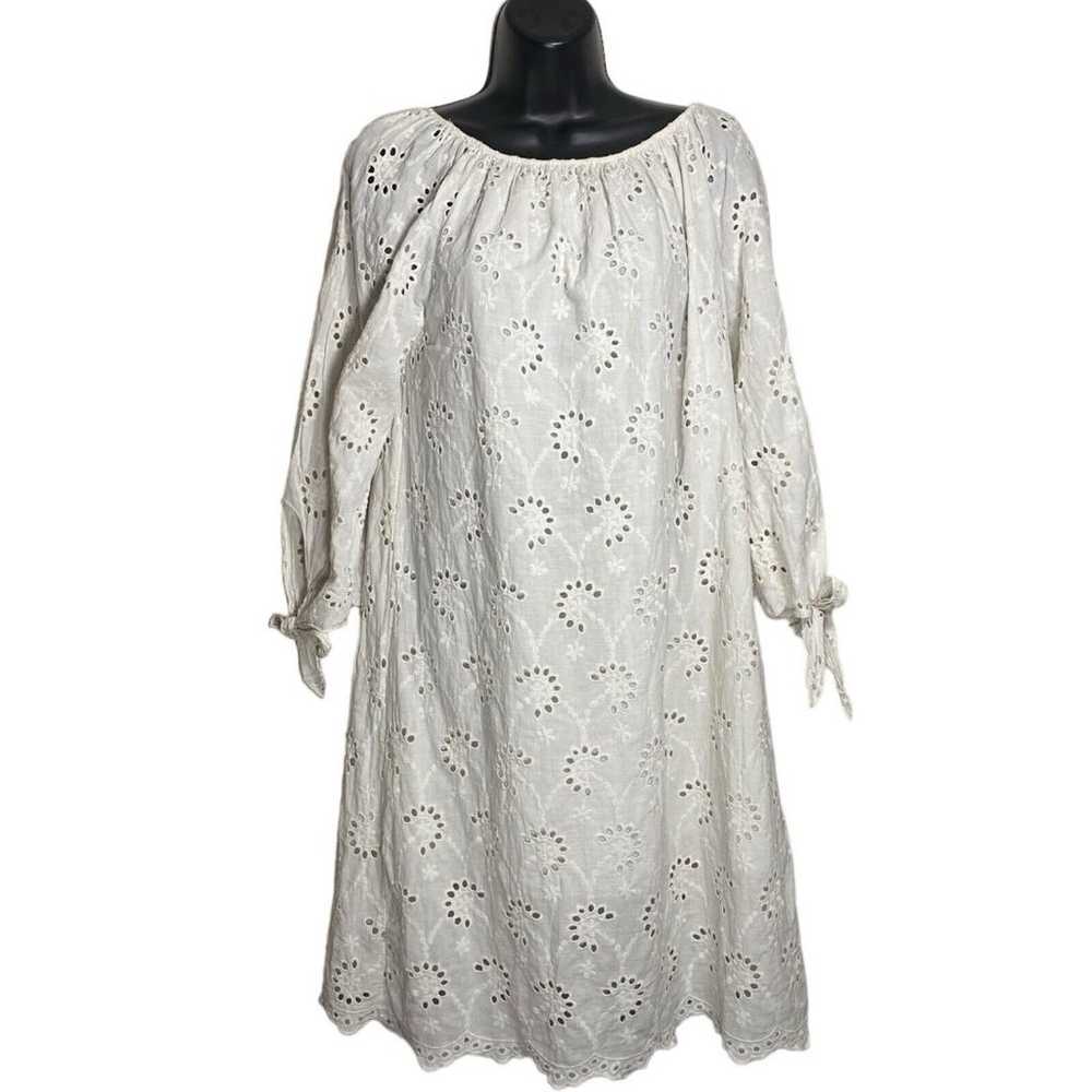 Valentina Naldi Dress Womens Medium Eyelet Romant… - image 10