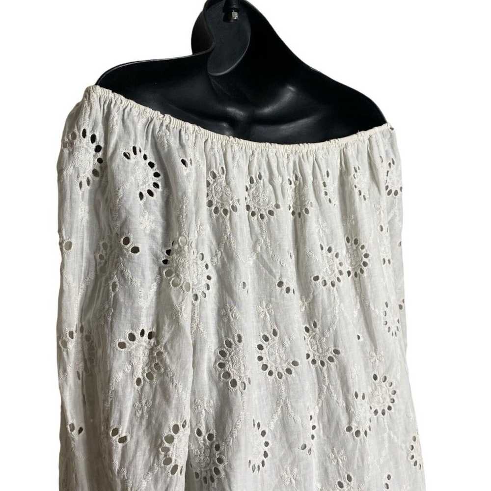 Valentina Naldi Dress Womens Medium Eyelet Romant… - image 12