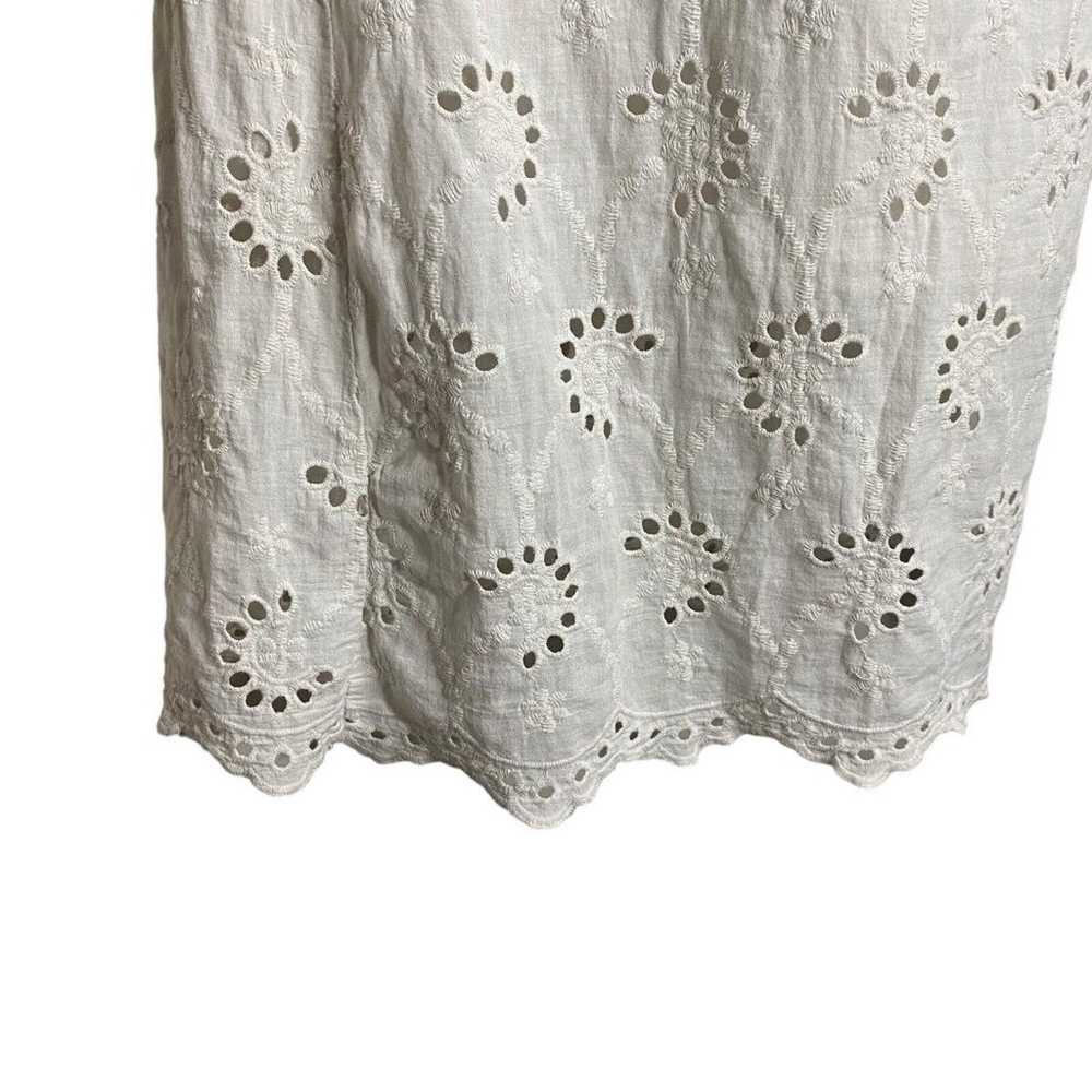 Valentina Naldi Dress Womens Medium Eyelet Romant… - image 9