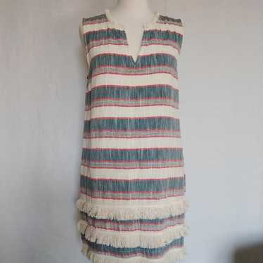 Anthropologie Holding Horses Slate Gray Striped Fr