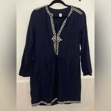 Gap navy blue embroidered mini dress