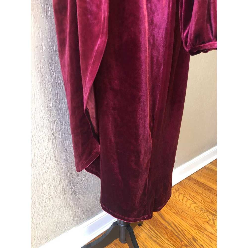 A New Day Holiday Wrap Dress Velvet Red Long Slee… - image 8