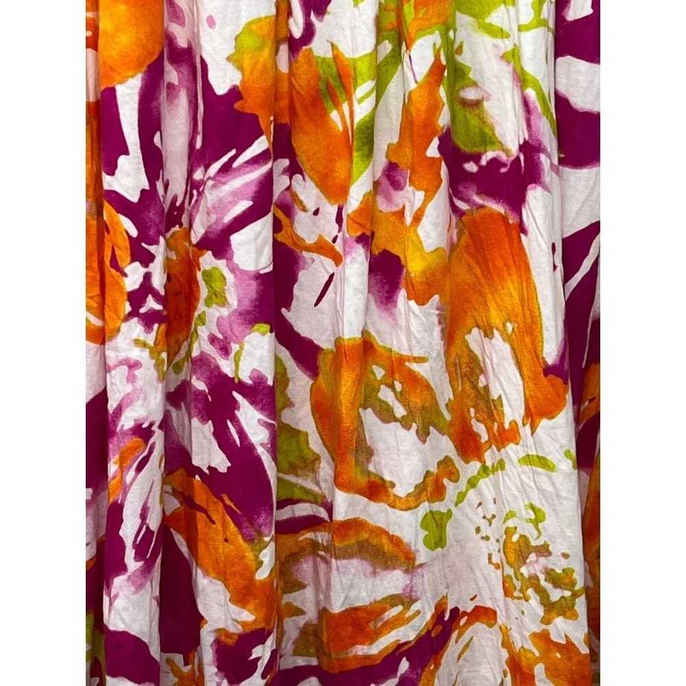 Jones New York Sleeveless Orange Pink White Flora… - image 3