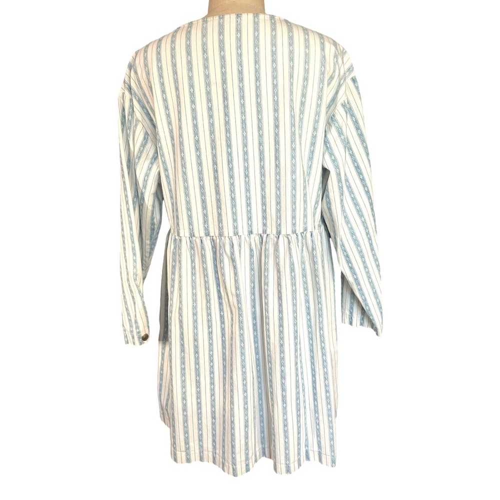 Vintage Long Sleeve Fit & Flare Cotton Striped We… - image 2