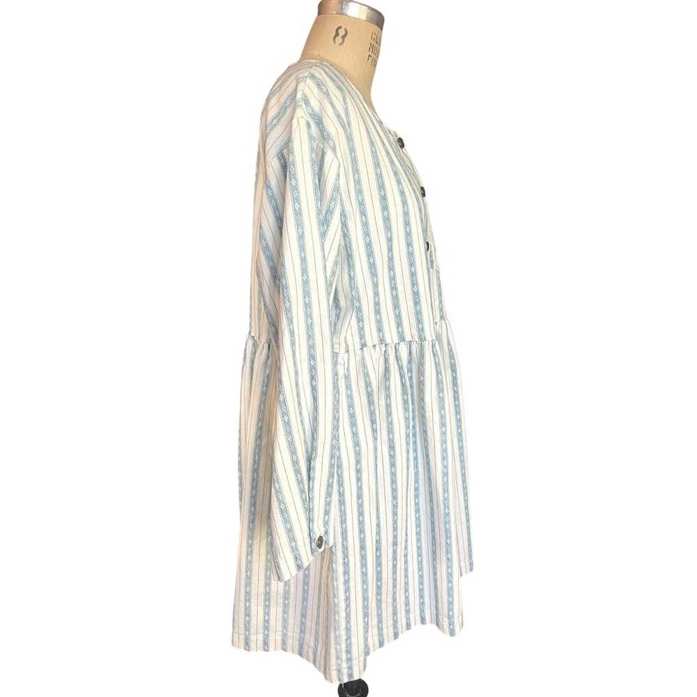 Vintage Long Sleeve Fit & Flare Cotton Striped We… - image 3