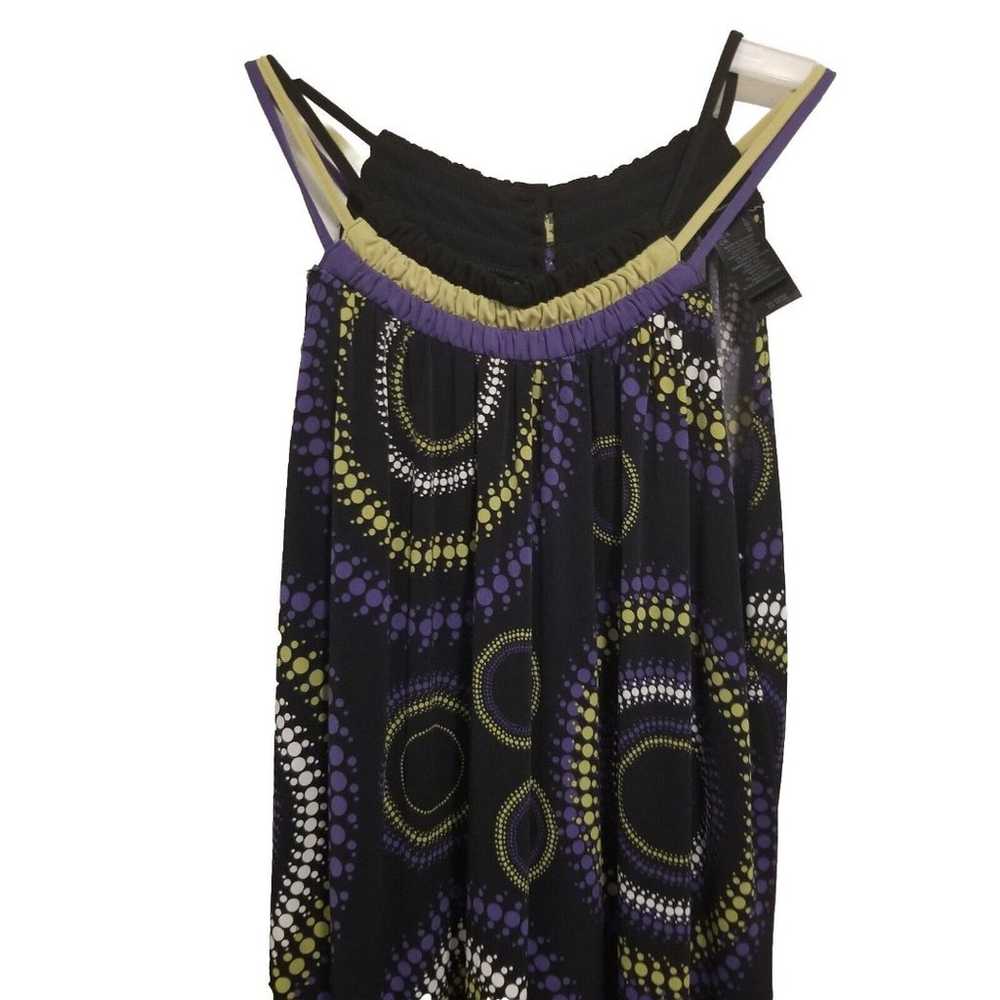 Axcess Womens Dress Black Purple Large Geometric … - image 3