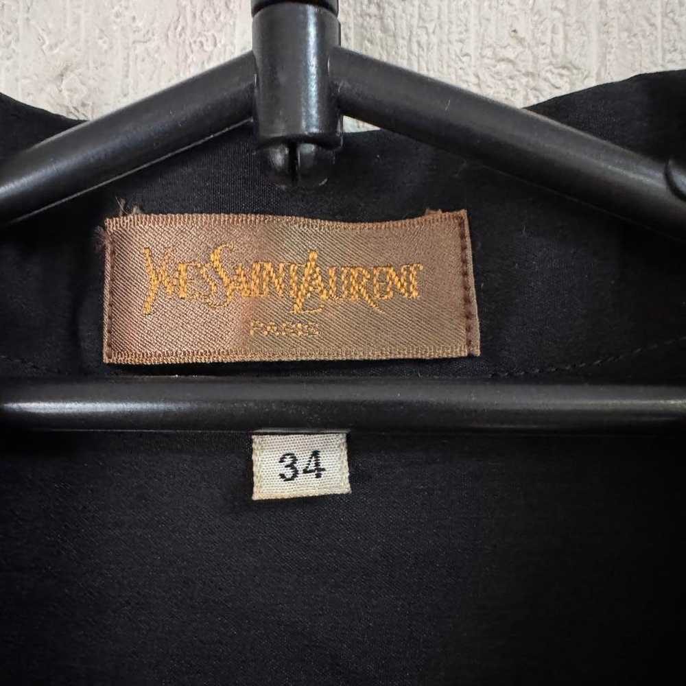 90s YSL Yves Saint Laurent Silk Long Sleeve Shirt… - image 6