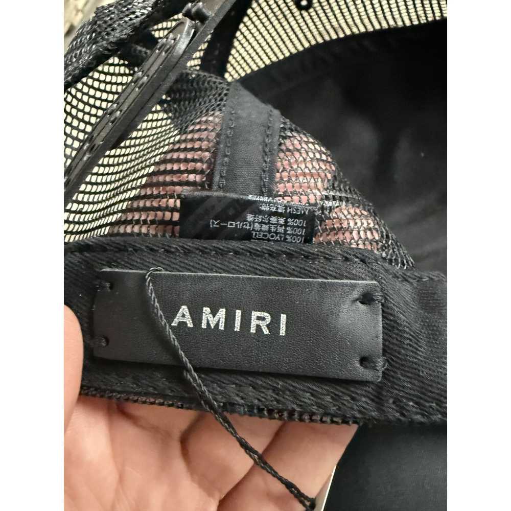 Amiri Amiri Paint Drip Trucker Black Used OSFM - image 3