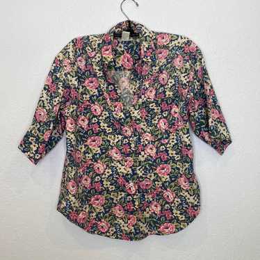 Banana Republic Vintage Floral Button Down Short S