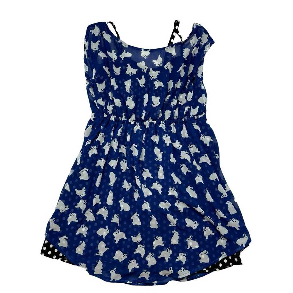 HOT TOPIC Blue Bunny & Polka Dot Retro Style Slip… - image 5