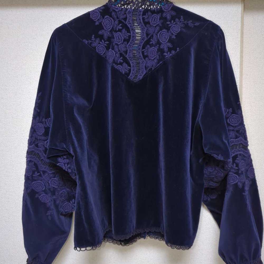 Rosy life, purple, blouse, jacket, velveteen. - image 8