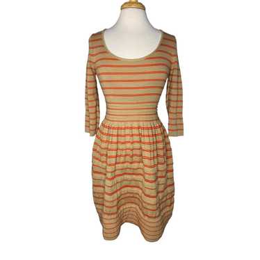 KNITTED & KNOTTED Anthropologie Elodie Tan Orange 