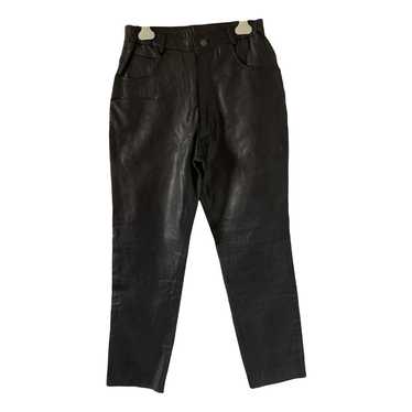 Non Signé / Unsigned Leather straight pants - image 1