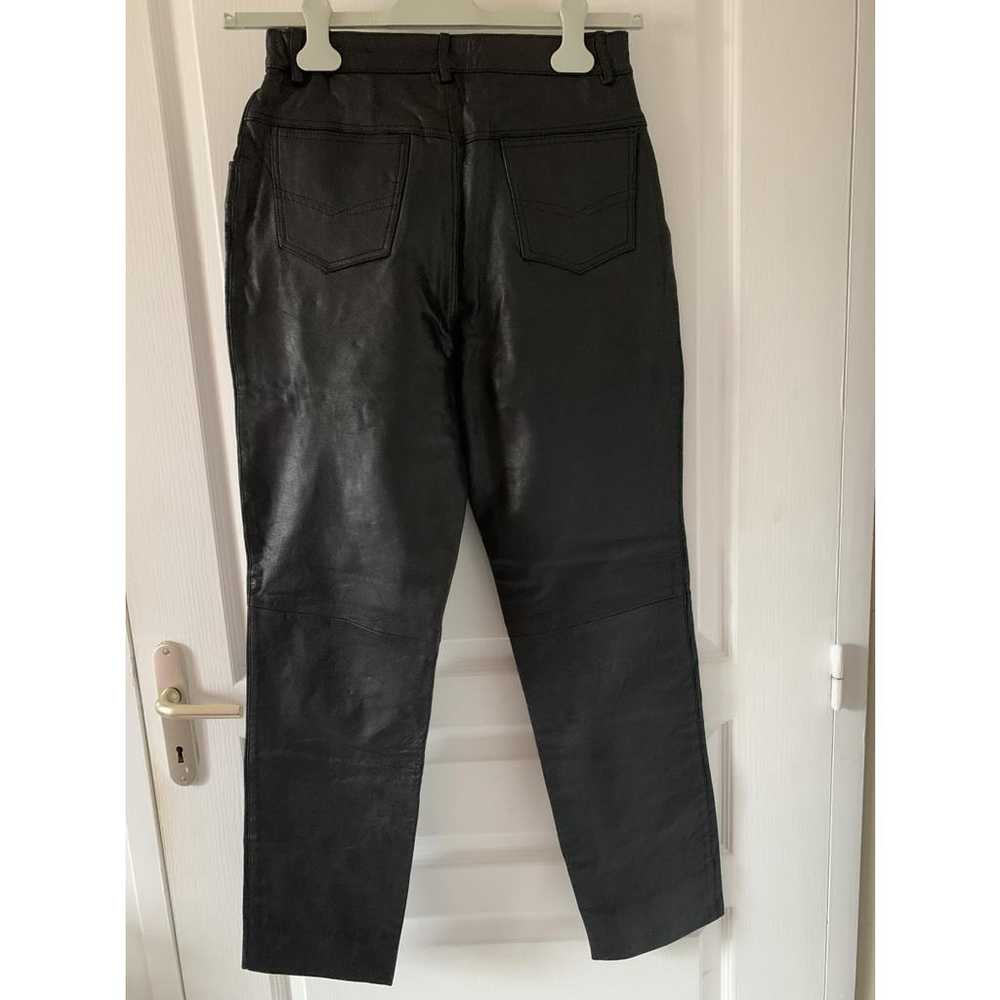 Non Signé / Unsigned Leather straight pants - image 2