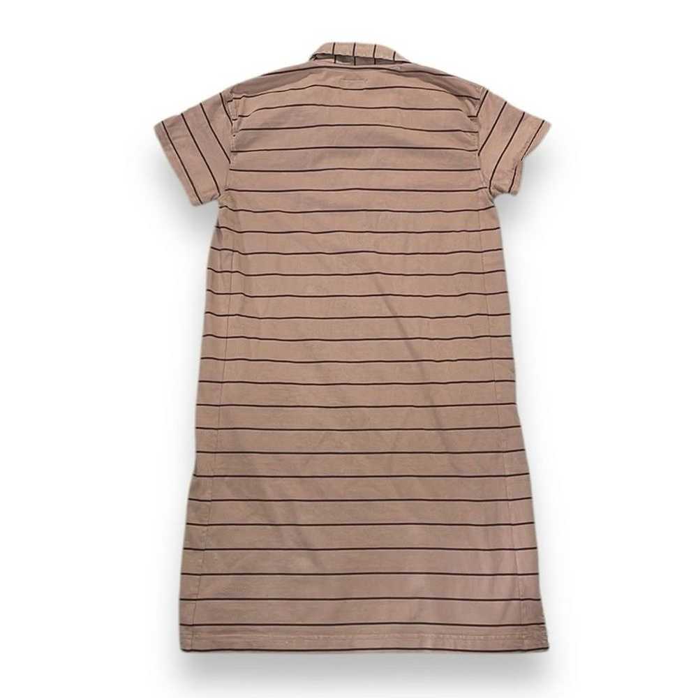 PACT Pinstripe Collared Polo Dress Cotton - Peach… - image 7