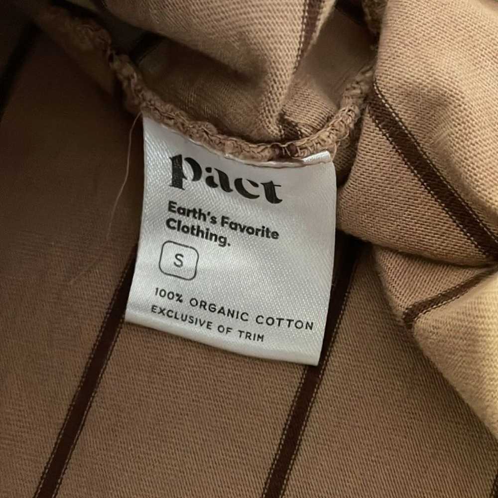 PACT Pinstripe Collared Polo Dress Cotton - Peach… - image 9