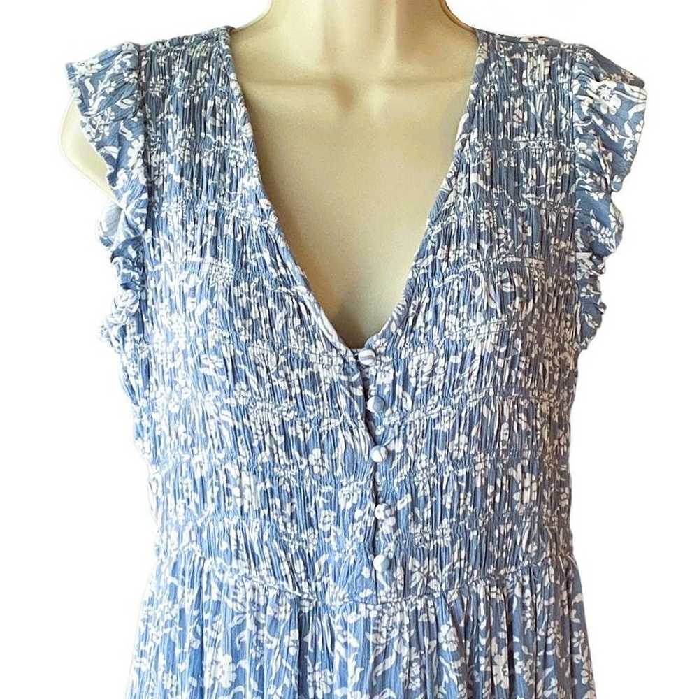 LUCKY BRAND Boho Ruffle Sleeve V-Neck Bohemian Sm… - image 3