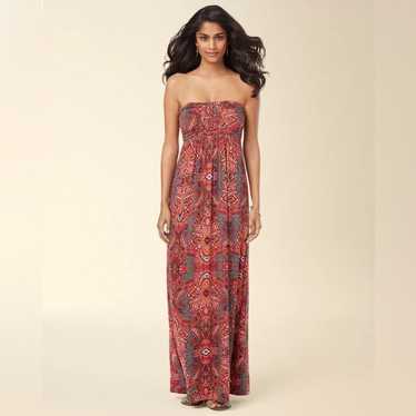 Soma Braided Bodice Strapless Maxi Dress Size Smal