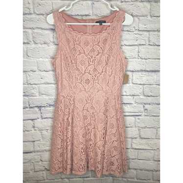 City Studio Pink Lace Fit & Flare Sleeveless Dres… - image 1