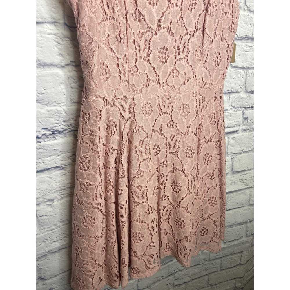 City Studio Pink Lace Fit & Flare Sleeveless Dres… - image 2