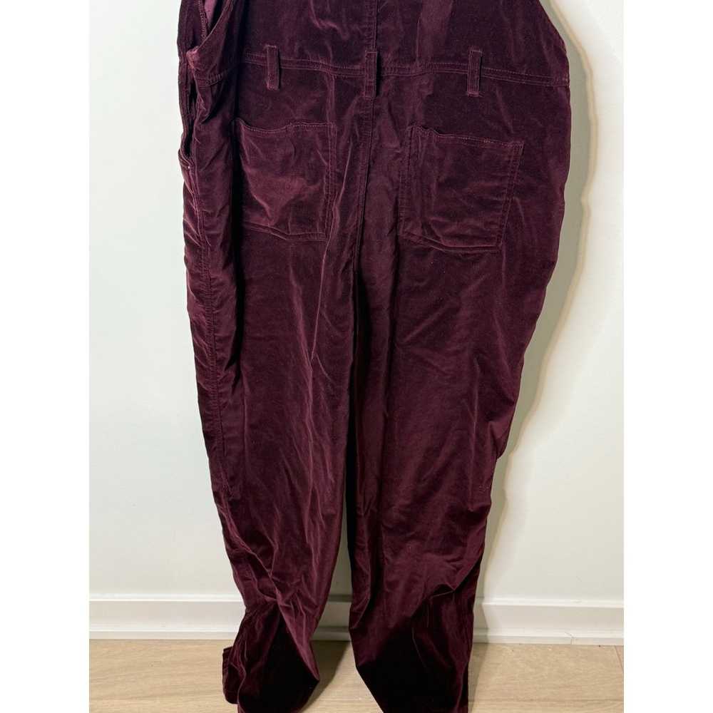 Vintage REAL Comfort Velvet Overalls Women 14 Bur… - image 7