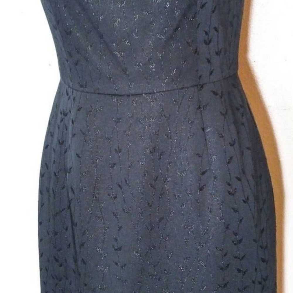 Liz Claiborne Black Dress Sz4 Sparkling Metallic … - image 8