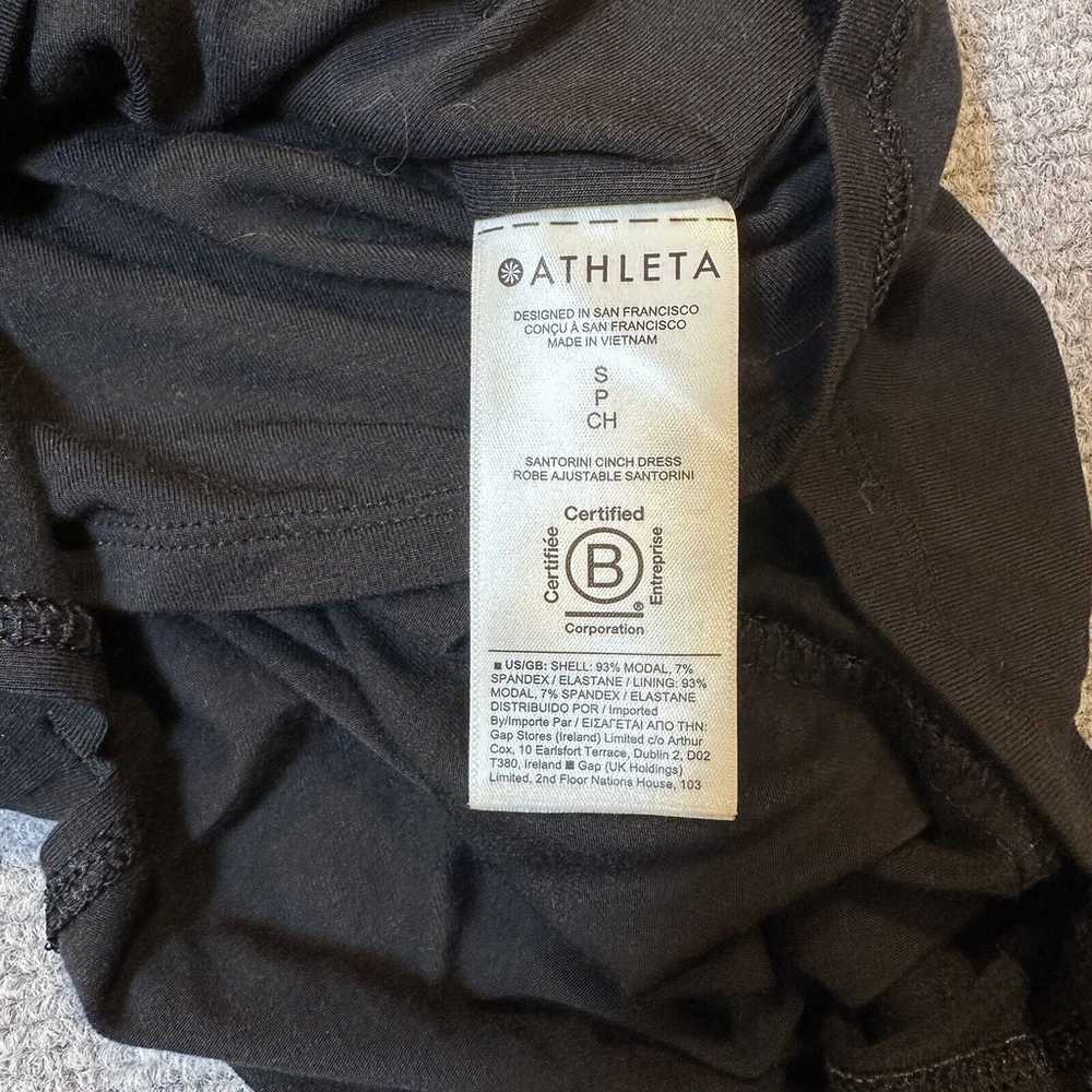 Athleta Santorini Cinch Dress Midi Black Soft siz… - image 6