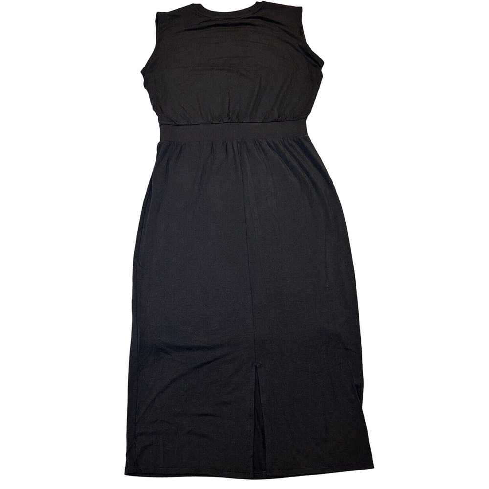 Athleta Santorini Cinch Dress Midi Black Soft siz… - image 8