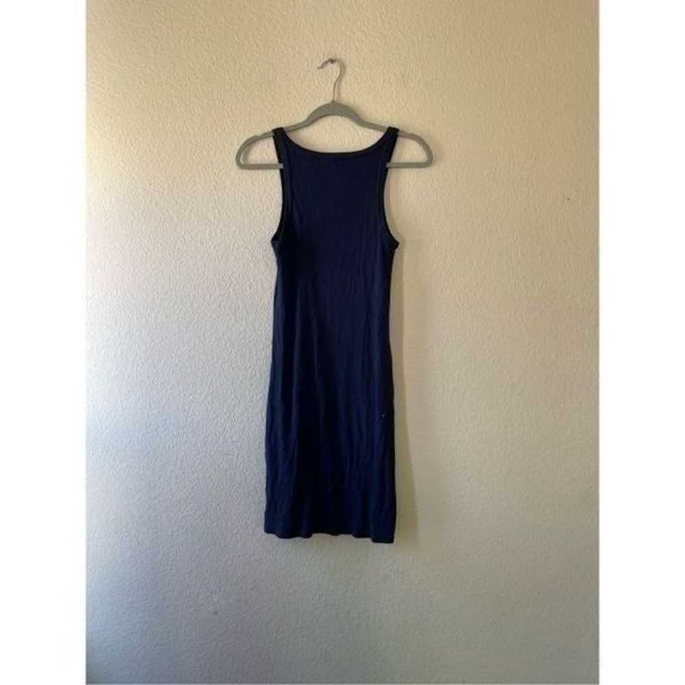 Ralph Lauren Y2k navy ribbed tankini dress size m… - image 2