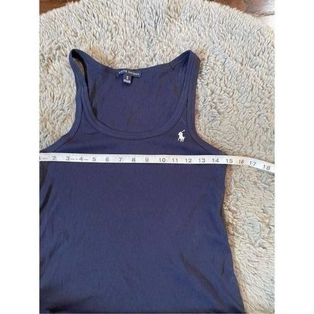 Ralph Lauren Y2k navy ribbed tankini dress size m… - image 3