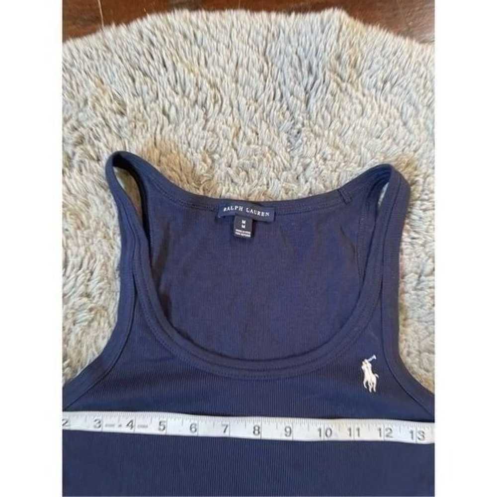 Ralph Lauren Y2k navy ribbed tankini dress size m… - image 4