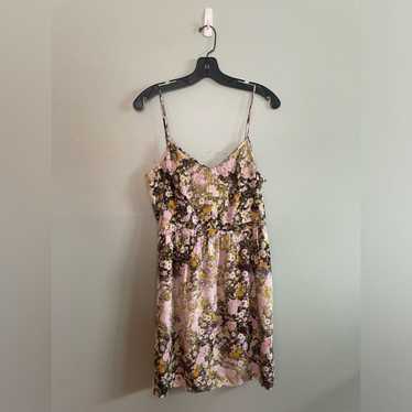 Madewell Sungarden 100% Silk Floral Mini Dress