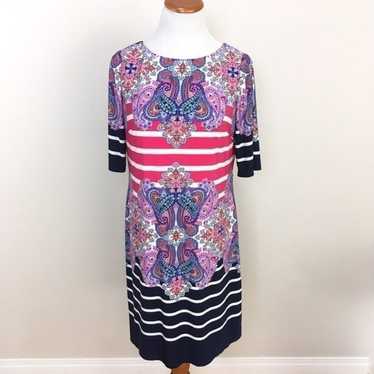 Eliza J Sheath Dress Paisley Striped