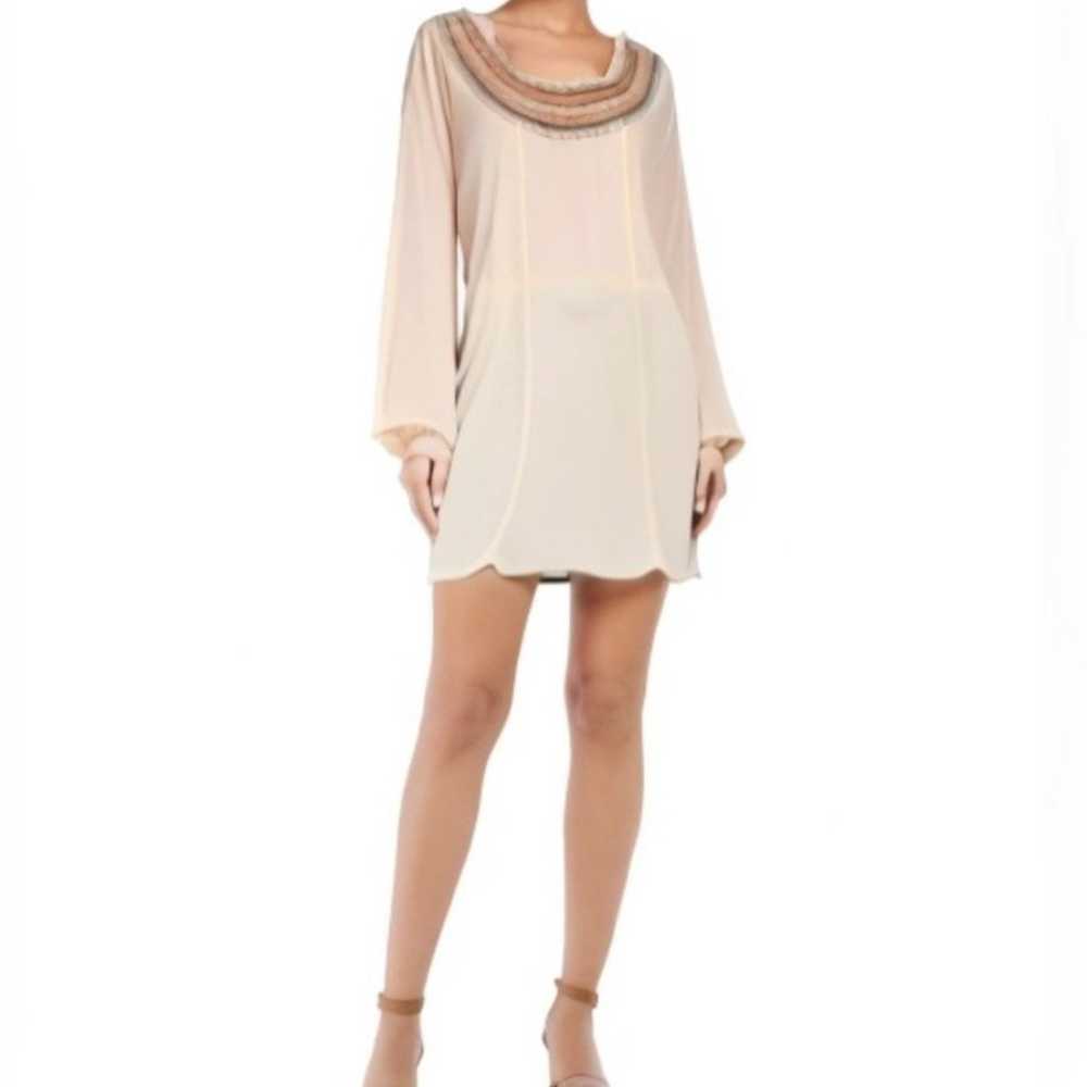 Gianni Bini GB Juniors Boho Farmhouse Cream Dress - image 1