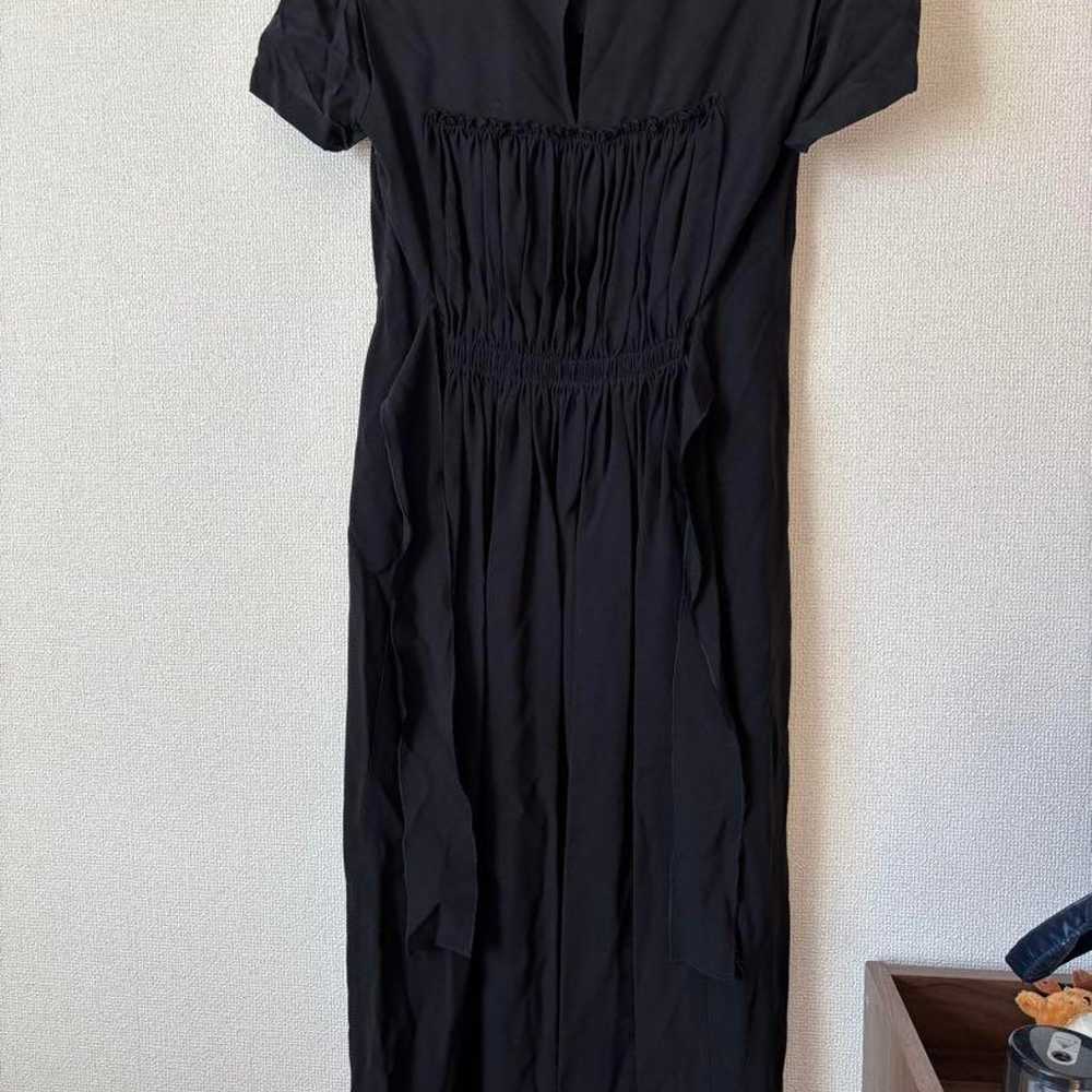 PRADA Black Short Sleeve Long Dress - image 2