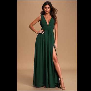 Lulus Heavenly Hues Forest Green Maxi Dress