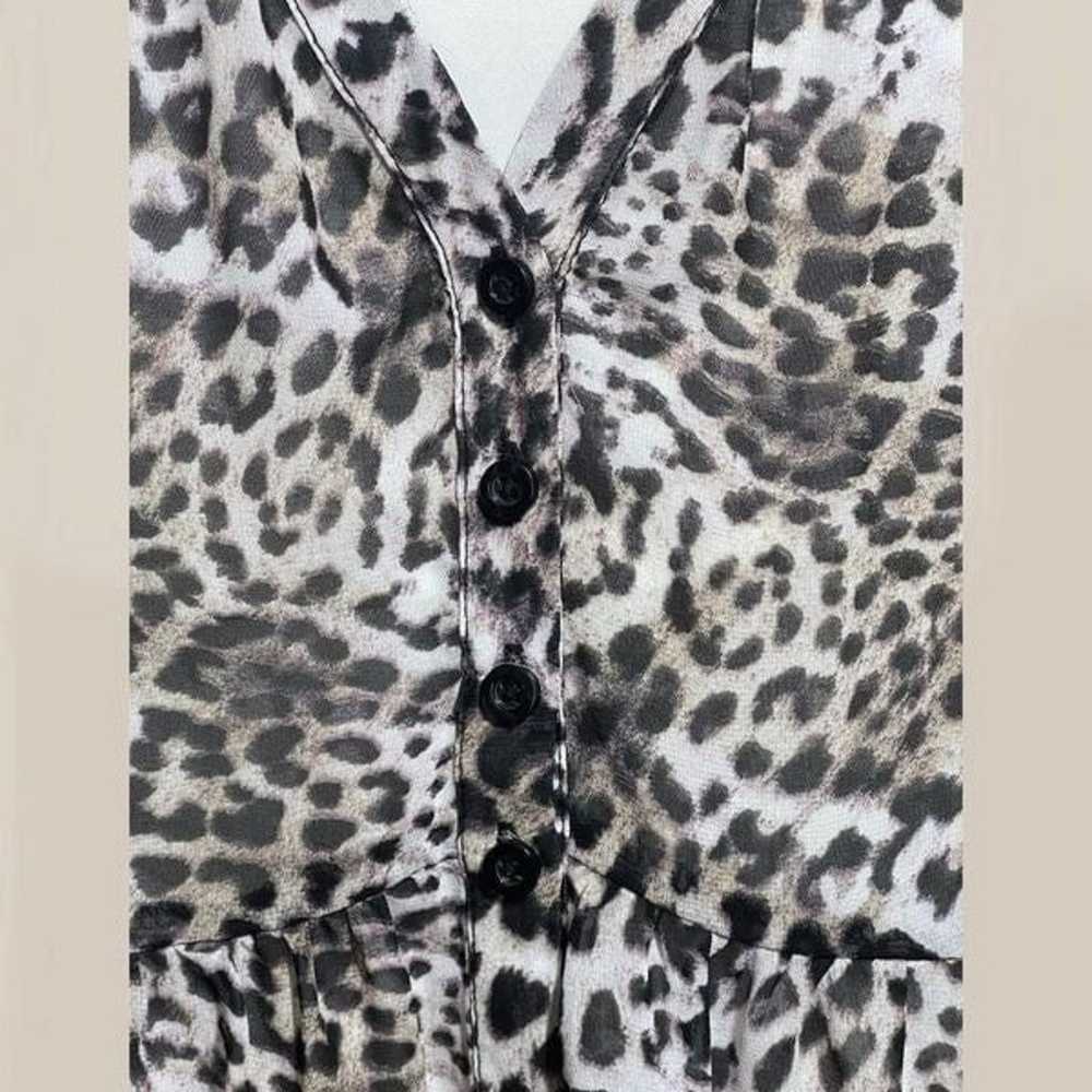 Torrid Cheetah Chiffon Mini Shirt Dress Animal Pr… - image 11